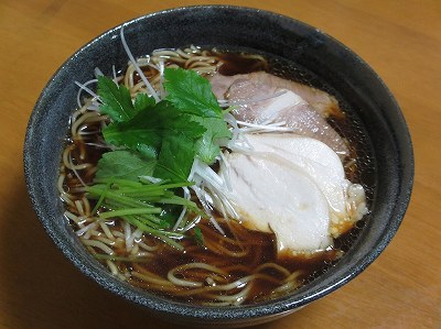 自作「越のむらさき二度じこみラーメン」