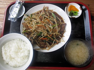 レバニラ定食（ご飯小）