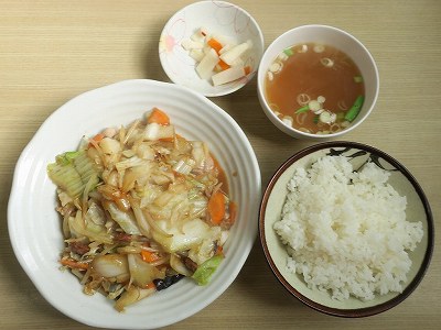 野菜炒め定食