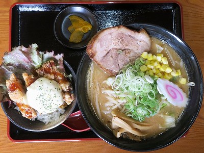 味噌らーめんミニチキン南蛮丼セット